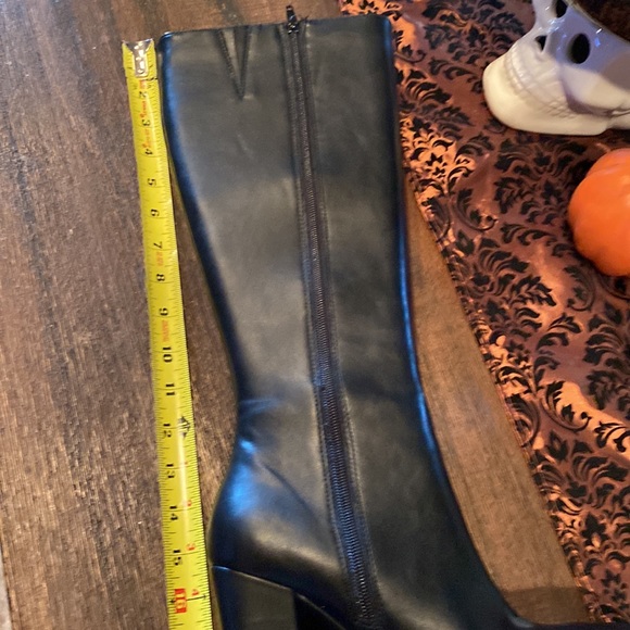 Macy’s Wild Pair Daytona Black Knee-High Zip Up Boots Size 7M - Picture 10 of 16